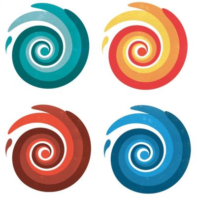 four diff colored VJ logos